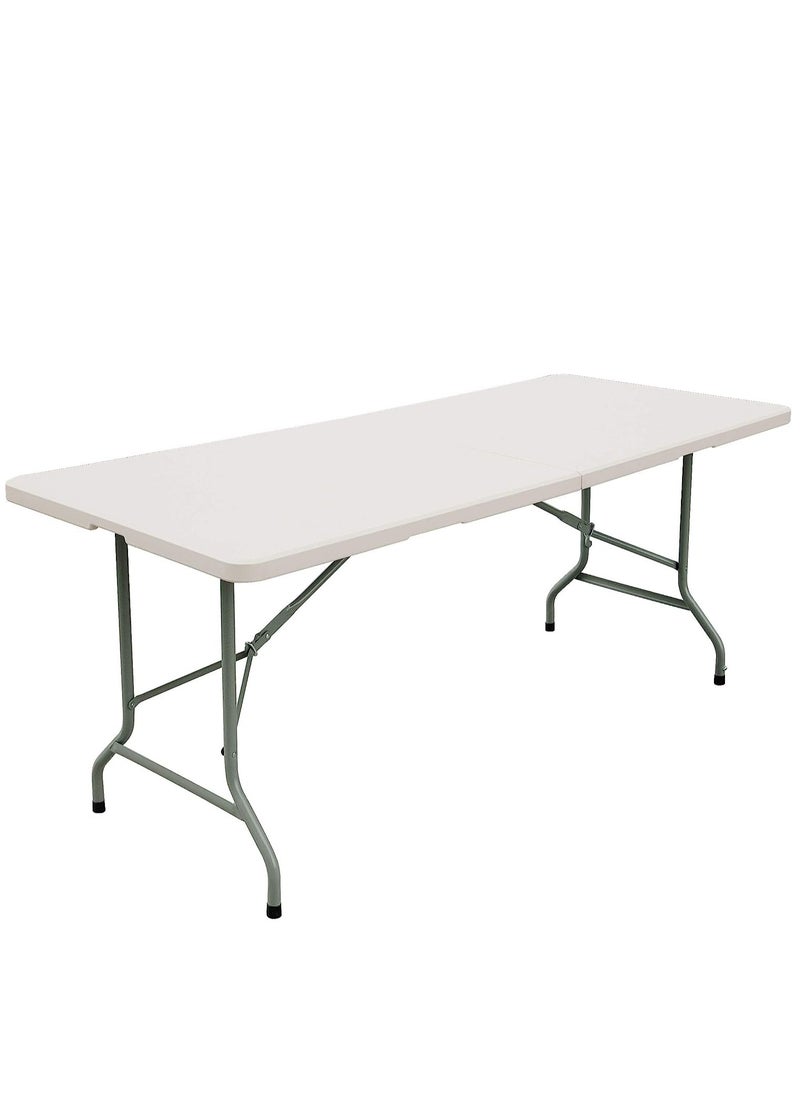 ALMUFARREJ - Folding dining table white/gray 150 x 72 x 73cm - Image 1