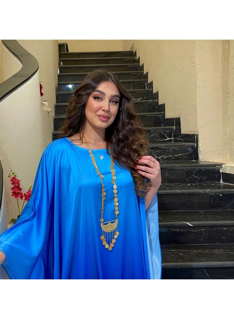 RnMoMo abaya Muslim dress modest coat Fashionable soft light forged bat robe  - Image 4