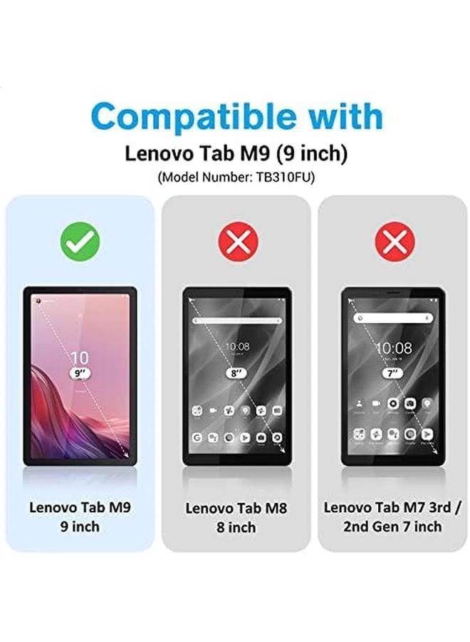 Procases For Lenovo Tab M9 Case 9 Inch 2023 Heavy Duty Shockproof Rugged Protective Cover Rotating Kickstand With Handle Holder Shoulder Strap For Lenovo Tb 310Fu Tablet –Black - Image 2