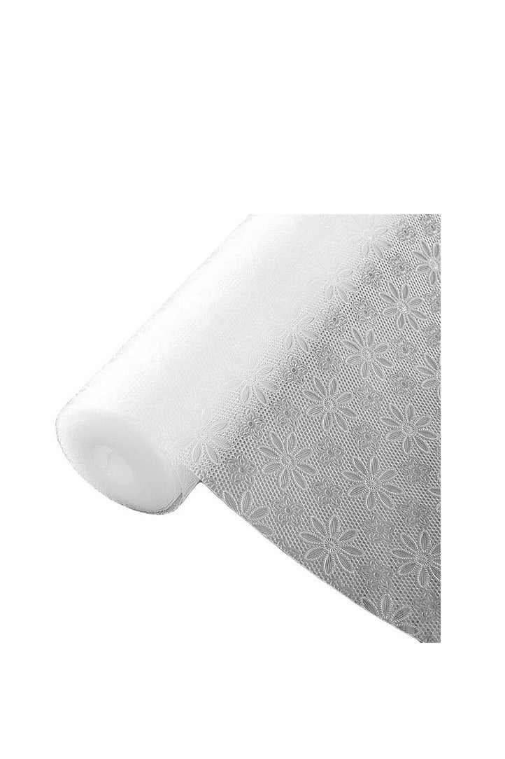 هوم زون لفة بطانة مقاومة للانزلاق بنقشة زهور، حصيرة رف مقاومة للماء، المقاس 60×5 متر - Image 3