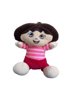 Blue Tree Blue Tree Dora Doll Full Embroidery Cartoon Character Soft Stuffed Plush Toy for Kids Birthday Gift (Size: 25cm Color: Pink)  - Image 2