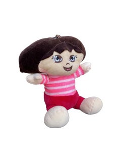 Blue Tree Blue Tree Dora Doll Full Embroidery Cartoon Character Soft Stuffed Plush Toy for Kids Birthday Gift (Size: 25cm Color: Pink)  - Image 1