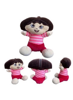 Blue Tree Blue Tree Dora Doll Full Embroidery Cartoon Character Soft Stuffed Plush Toy for Kids Birthday Gift (Size: 25cm Color: Pink)  - Image 5
