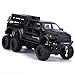 FRJV Pickup Truck Toy 124 Diecast Trucks Mammoth Model Car KitsMetal Toy Truck Suitable for Kids and Car CollectionPull Back Cars with Light and SoundTrucks for Kids Ages 48Black - Image 2
