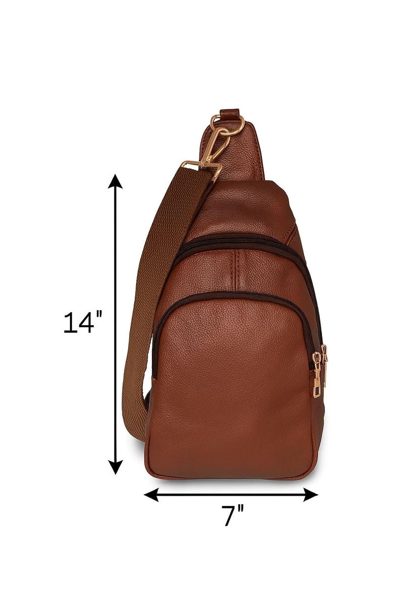Krediz Sling Bag for Women – Versatile leather sling bag for women, For Travel & Outdoor Activities, Adjustable Strap - Image 2