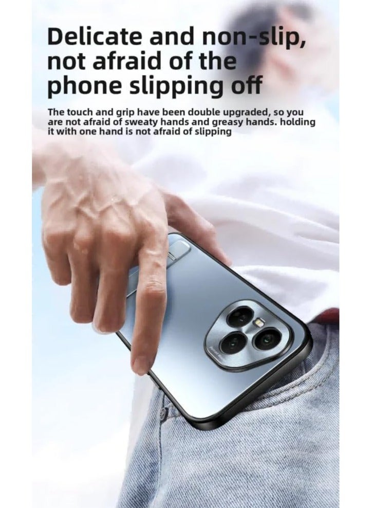 عام حافظة متوافقة مع هونر 400 برو 5 جرام حافظة معدنية غير لامعة عدسة الكاميرا حماية للصدمات حافظة هاتف نحيفة مع حامل مخفي - Image 2