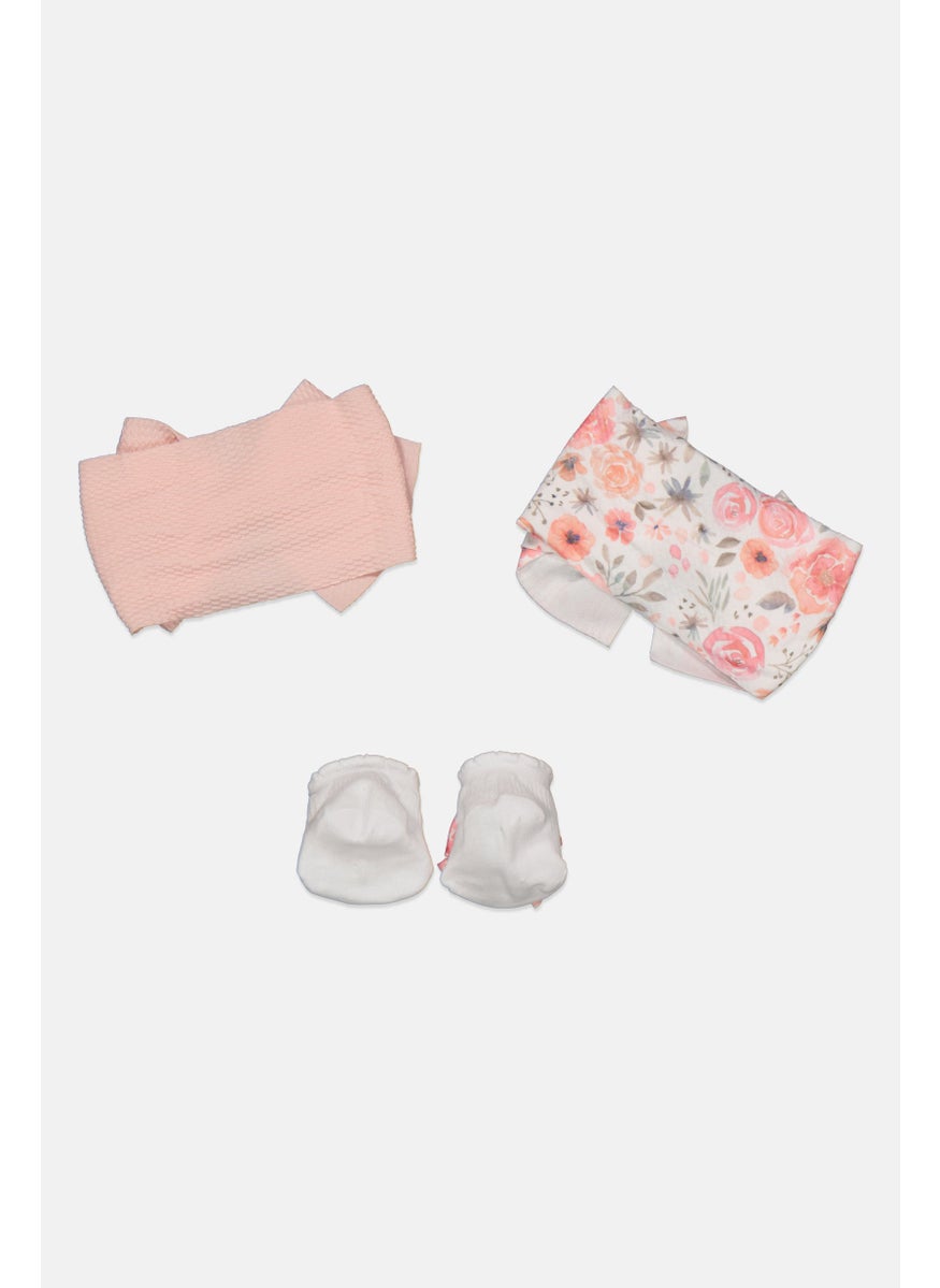 Toddlers Girl 3 Pieces Head Wraps And Sock, Pink/White Combo - pzsku/Z19E90401C98BB988DDD1Z/45/_/1727187771/3946a4b7-3fd2-492e-b2de-27a57a19ea62