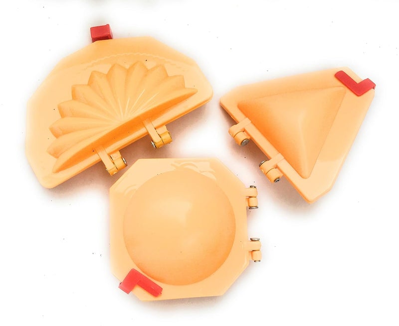 DiBha DiBha Plastic Gujiya Kachori and Samosa MouldMoldSanchaDumpling Maker Kitchen Molds for Festivals Pack of 3 6 cm Lenth8 cm Width 4 cm Depth  - Image 3