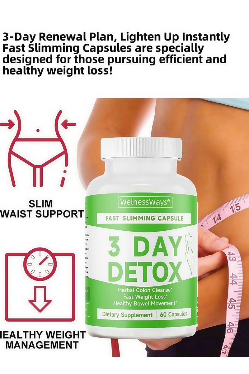 طريقة الرعاية كبسولات عشبية للصحة دعوم 3 أيام لراحة الجسم وأهداف الوزن - Image 3