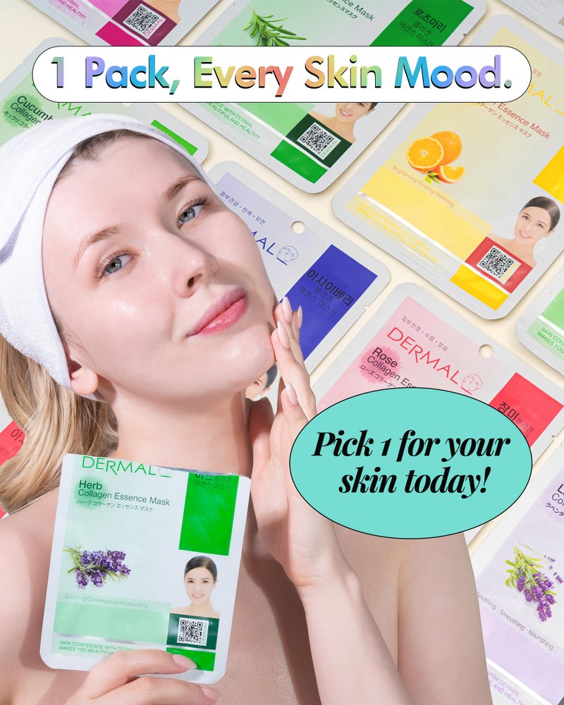 DERMAL 32 Combo Pack Made in Korea Facial Mask â€“ 20+ Years of K-Beauty Experience, Premium Quality Korean Sheet Masks for Daily Skincare Routine - Image 4