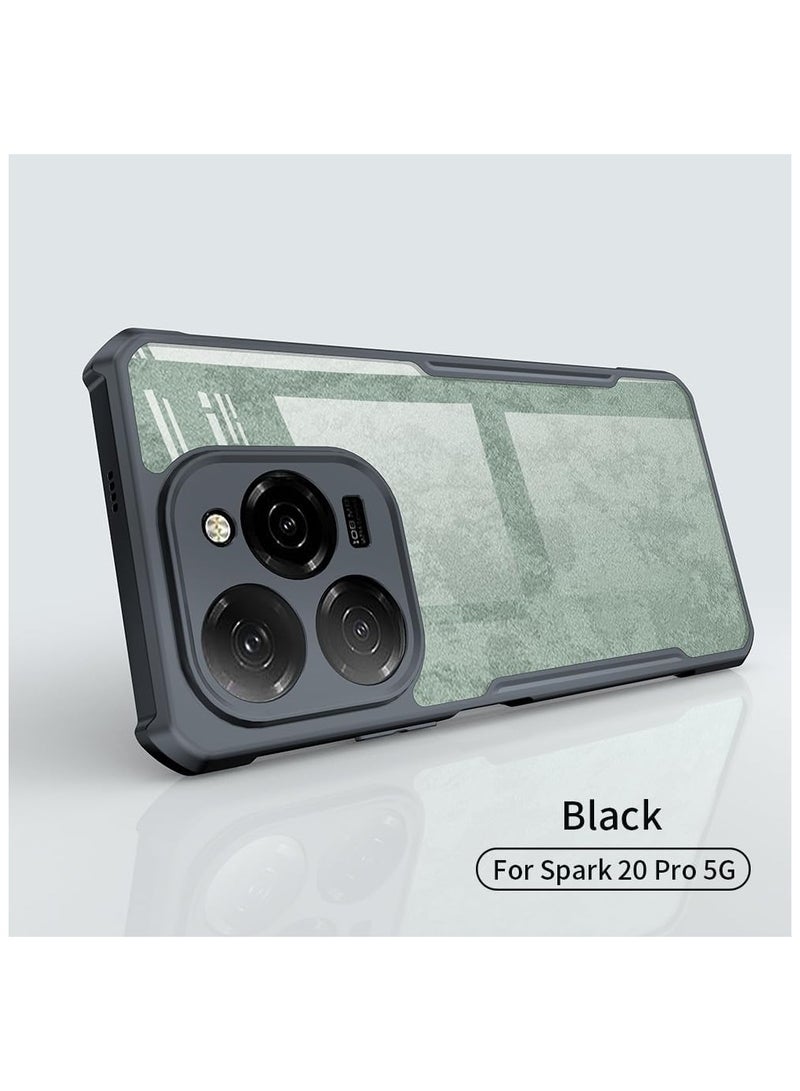 General Case Compatible with Tecno Spark 20 Pro 5G Case [Airbag Protection] Transparent Back Soft TPU Frame Camera Protection Shockproof Bumper Protective Cover  - Image 2