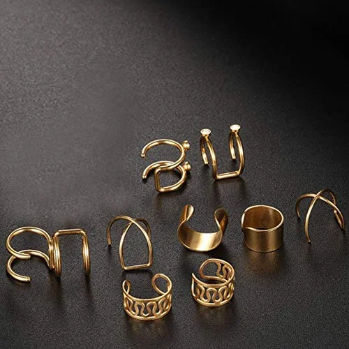 Chavin Gold Ip Steel 6 Sets Nipple Women's Earrings EB66SR
