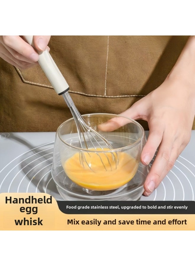 New Baby Food Supplement Tool Baby Special Egg Beater Mesh Leakage Three-piece Filter Screen Egg White Separator-Color:Warm Gray Stainless Steel Egg Beater  - Image 4