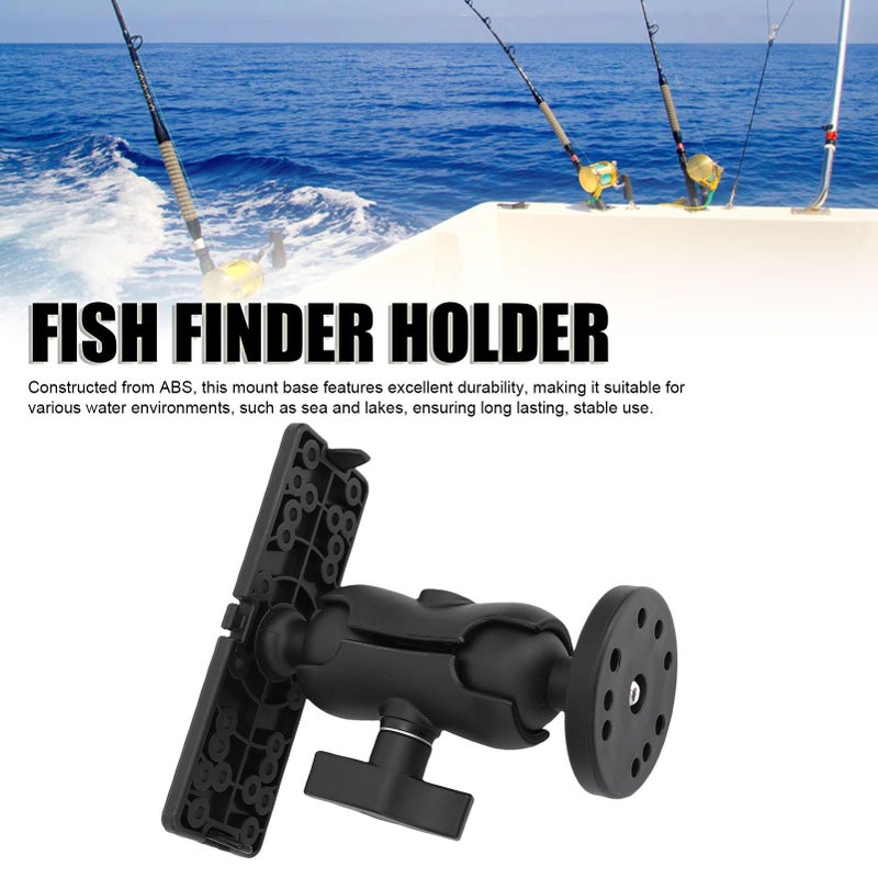 Universal ABS Fish Finder Mount Base with 360 Degree Rotation and 4 Screws for Kayaks Boats - Image 3