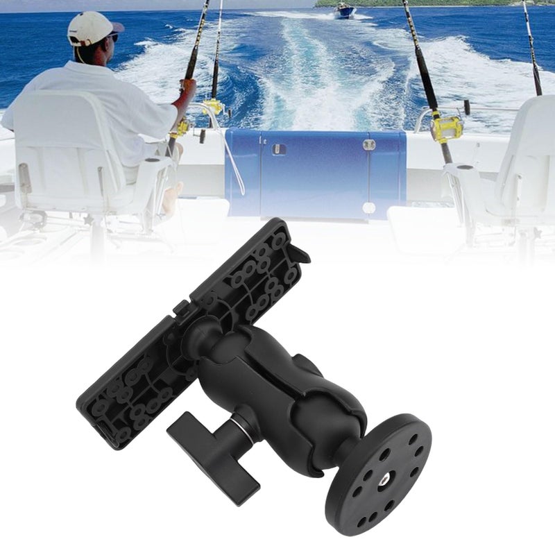Universal ABS Fish Finder Mount Base with 360 Degree Rotation and 4 Screws for Kayaks Boats - Image 4