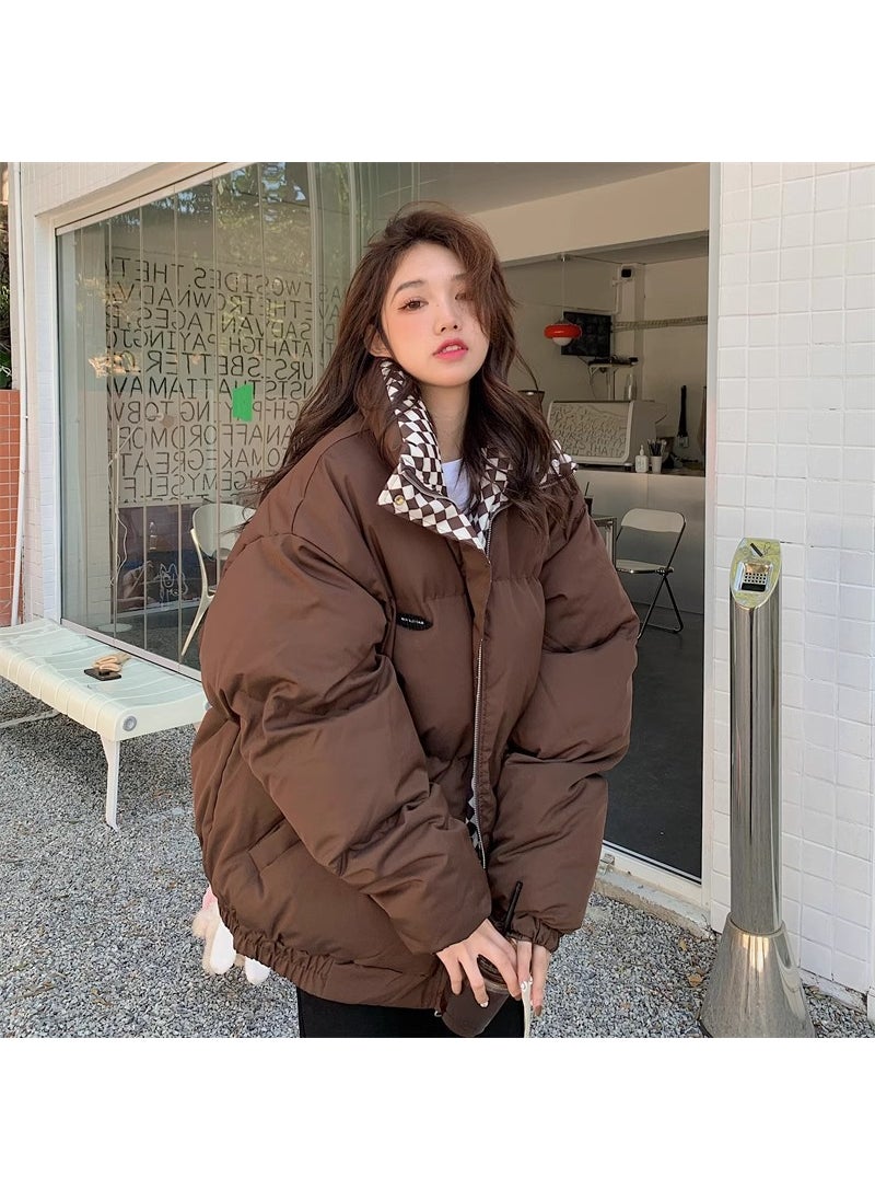 Generic - Petite Womens Puffer Jacket Thickened 2023 Brown - Image 1