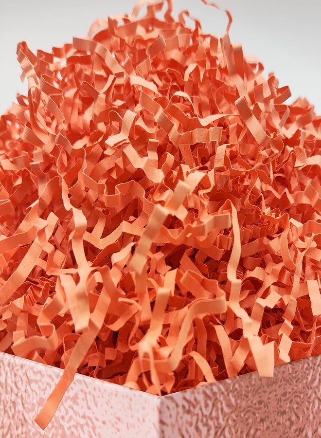 DOTUHAO Crinkle Cut Paper Shred, Orange Color Crinkle Paper, Gift Basket Filler, Raffia Grass for Gift Wrapping, Basket Filling (Orange, 4 oz - Image 1