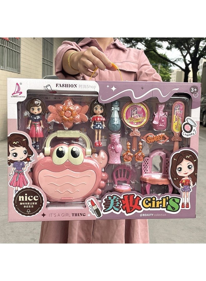 Girls' Jewelry Play House Toys Can Store Crab Bags With Accessories Cosmetic Room Scene Training Class Toys-Color:Crab Bag Jewelry Toy - Image 4
