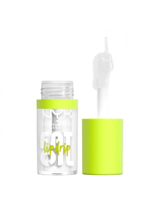 NYX PROFESSIONAL MAKEUP NYX Fat Oil Lip Drip Lip Gloss – My Main is a high-shine lip gloss designed to give lips a glossy, plump appearance. Its lightweight and non-sticky formula glides smoothly, providing a luminous finish that enhances your natural lip look. The easy-to-use applicator allows for precise application, making it perfect for both everyday wear and special occasions. - Image 1