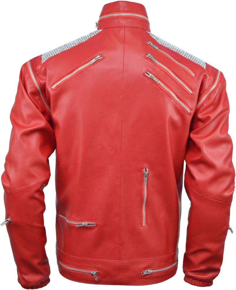 DIZLLER Beat-It Jacket - Red - Faux Leather - Image 4