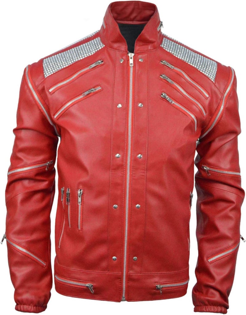 DIZLLER Beat-It Jacket - Red - Faux Leather - Image 2