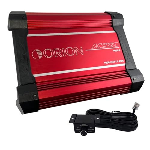 Orion HCCA Series HCCA1000.4 High Performance 1000W RMS 4-Channel Class A/B Amplifier - 1 Ohm Stable, Low/High Pass Crossover, Bass Boost Control, MOSFET Power Supply, with Bass Knob, Made in Korea - Image 1