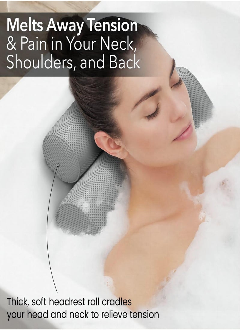 Sharpdo Bath Pillow Bathtub Anti-Slip Headrest for Head, Neck and Shoulder Support, Bath Pillow Fits All Bathtub, Hot Tub and Home Spa  - Image 1