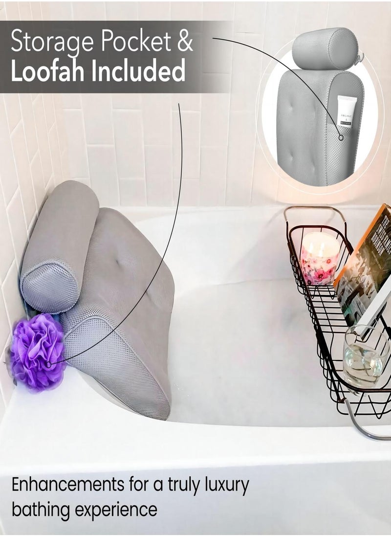 Sharpdo Bath Pillow Bathtub Anti-Slip Headrest for Head, Neck and Shoulder Support, Bath Pillow Fits All Bathtub, Hot Tub and Home Spa  - Image 5