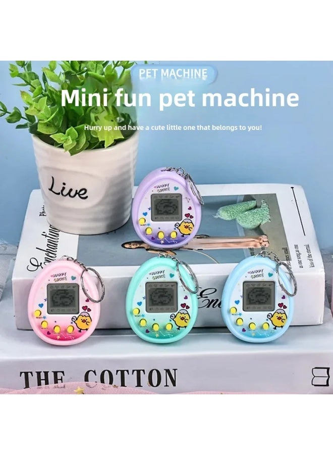 Mini Pet UV Virtual Electronic Game Console Keychain Children's Sound Toys Vintage Style Home Decorations Small Ornaments-Color:Pet Machine Powder (chicken)  - Image 3
