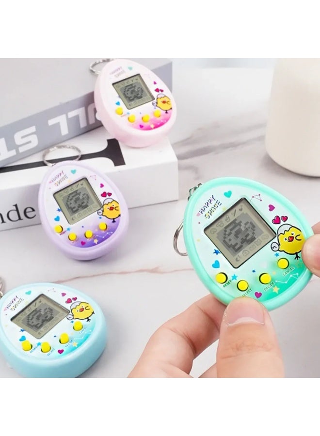 Mini Pet UV Virtual Electronic Game Console Keychain Children's Sound Toys Vintage Style Home Decorations Small Ornaments-Color:Pet Machine Powder (chicken)  - Image 2