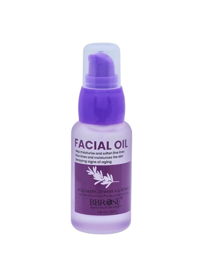 BBROSE Rosemary Vitamin A Retinol Facial Oil 20ml – Hydrating Anti Aging Pore Refining Formula - Image 1