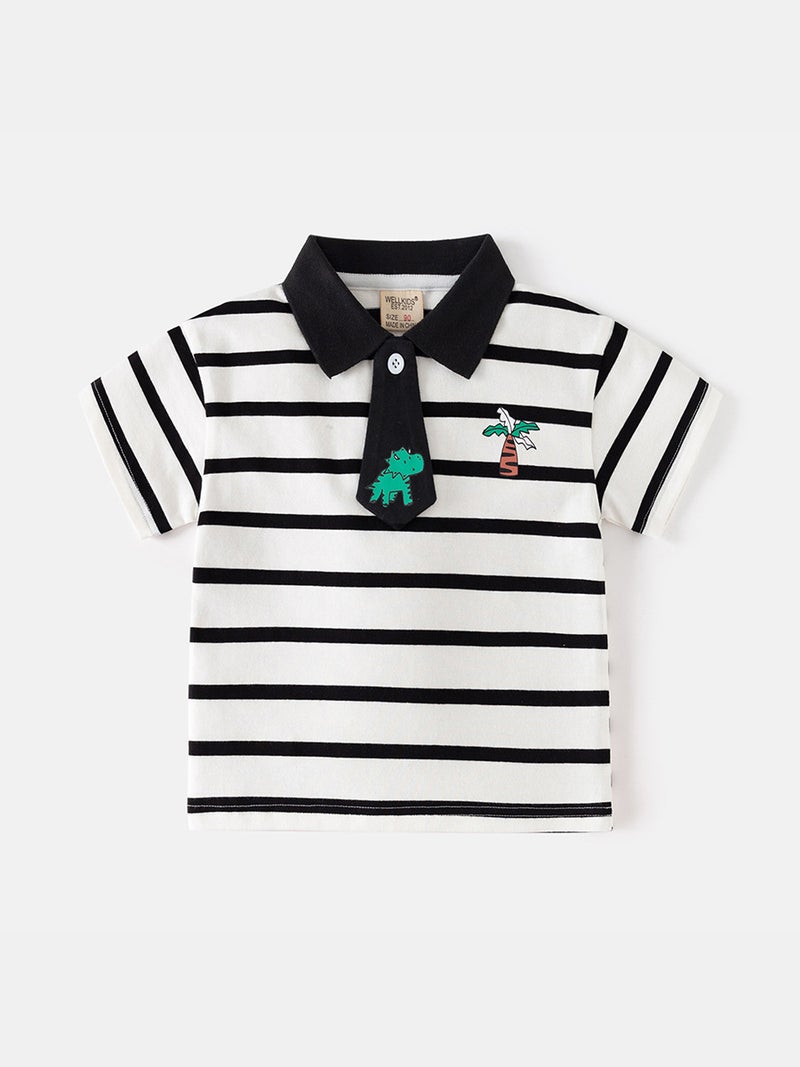 Children'S Clothing Boys Lapel Short Sleeve T-Shirt Summer 2025 Children Summer Polo Shirt Baby Half Sleeve Clothes Tide - Image 3