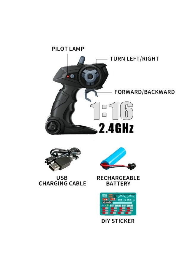 ستيم شاحنات ستيم الحضرية، تحكم عن بُعد بخمس طرق - سلسلة مركبات نقل صغيرة - ألوان متنوعة - مقياس 1:16 - تردد 2.4 جيجاهرتز - فتح يدوي للباب متعدد الألوان - Image 5