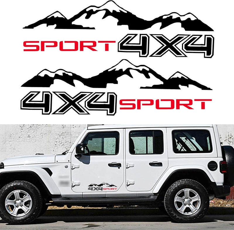 TOMALL 21.6'' Mountains 4x4 Sport Stickers for Vehicles - Image 1