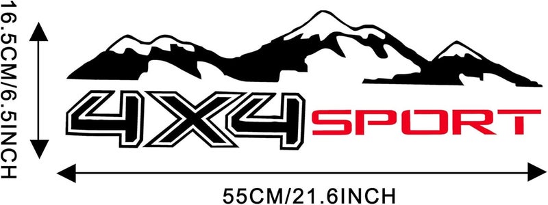 TOMALL 21.6'' Mountains 4x4 Sport Stickers for Vehicles - Image 2