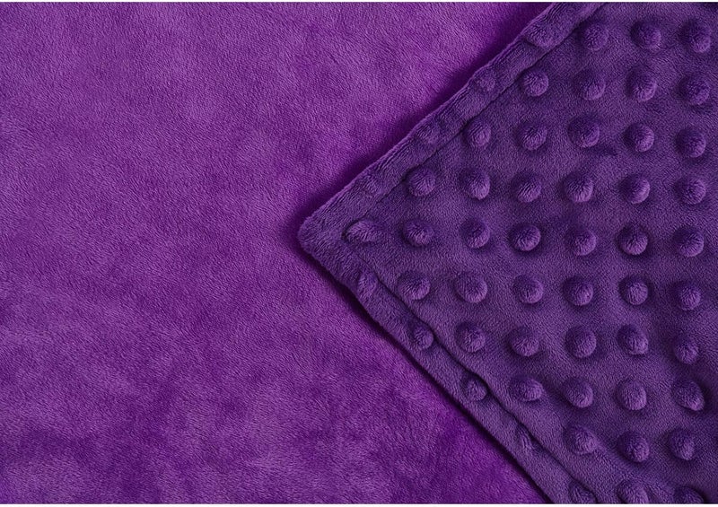 RelaxBlanket 60''x80'' Duvet Cover for Weighted Blanket | Premium Super Soft Minky Dot | Purple - Image 5