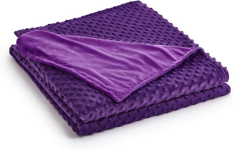 RelaxBlanket 60''x80'' Duvet Cover for Weighted Blanket | Premium Super Soft Minky Dot | Purple - Image 2