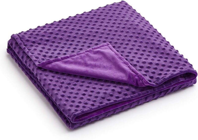 RelaxBlanket 60''x80'' Duvet Cover for Weighted Blanket | Premium Super Soft Minky Dot | Purple - Image 1