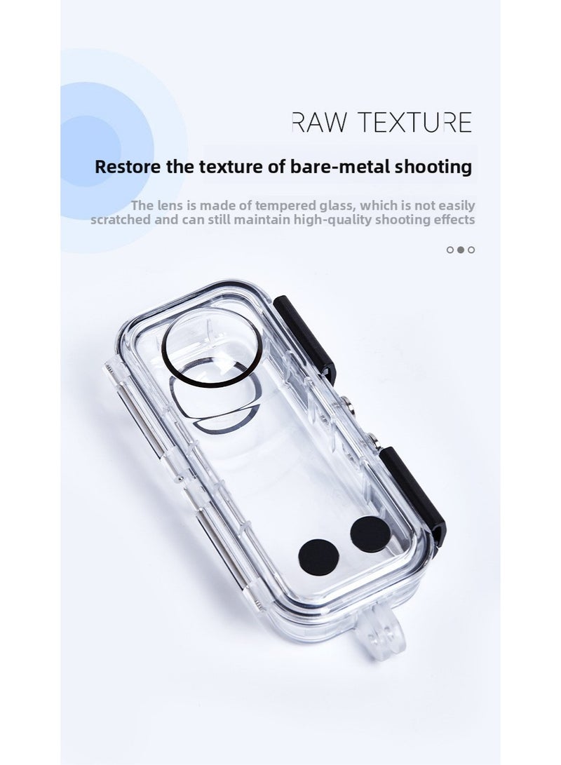 Waterproof Diving Case for Insta360 X5, 45M Underwater Depths Insta 360 X5 Action Camera Waterproof Diving Case for Diving, Snorkeling, Swimming - Image 3