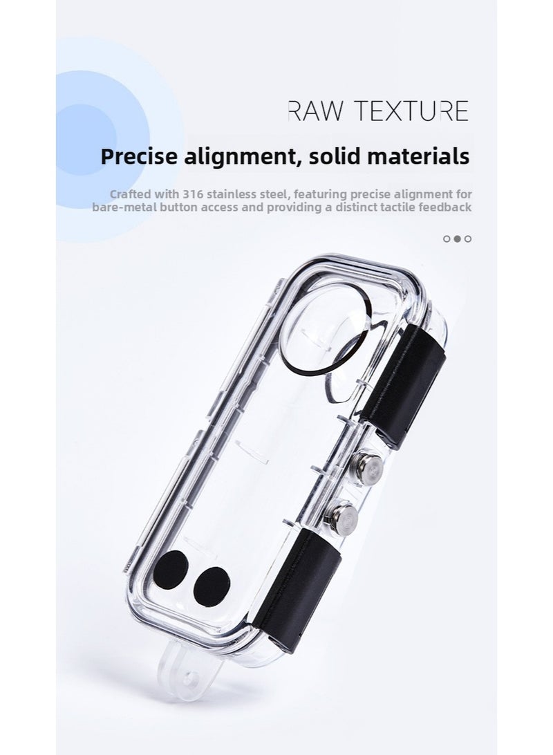 Waterproof Diving Case for Insta360 X5, 45M Underwater Depths Insta 360 X5 Action Camera Waterproof Diving Case for Diving, Snorkeling, Swimming - Image 5