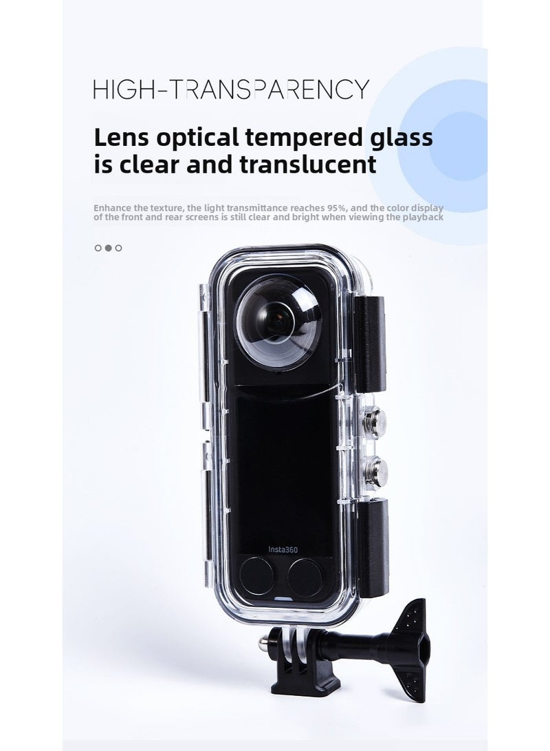Waterproof Diving Case for Insta360 X5, 45M Underwater Depths Insta 360 X5 Action Camera Waterproof Diving Case for Diving, Snorkeling, Swimming - Image 4