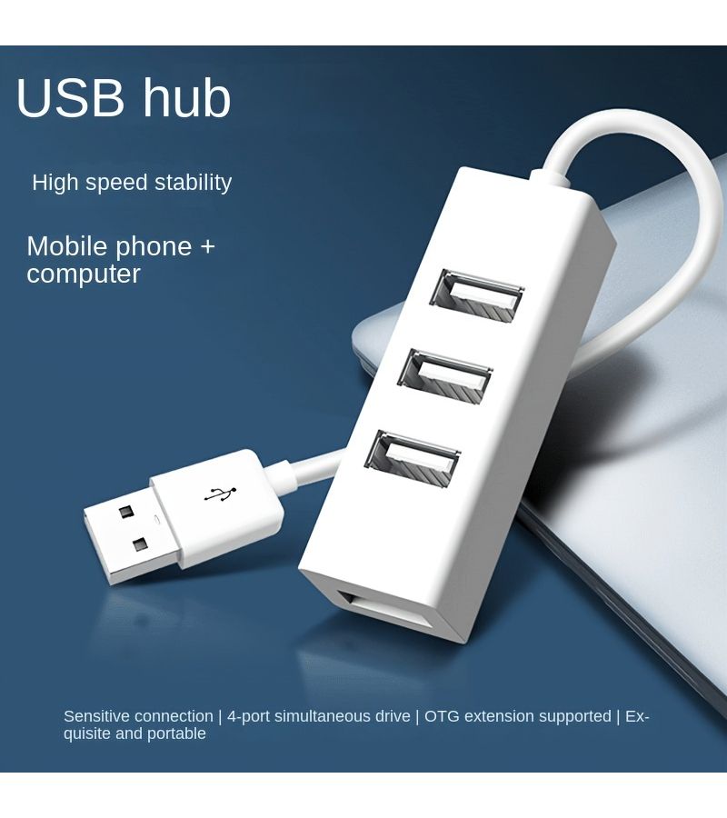 موزع USB أبيض ذو 4 منافذ مع مفتاح مستقل لكل منفذ совместимية عامة - Image 2