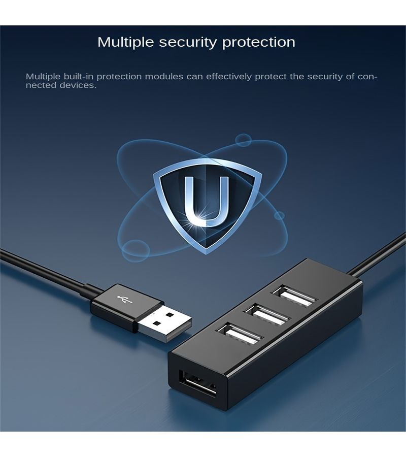 موزع USB أبيض ذو 4 منافذ مع مفتاح مستقل لكل منفذ совместимية عامة - Image 3