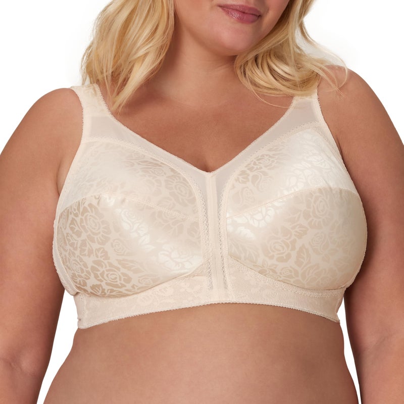 PLAYTEX Womens 18 Hour Comfort-strap Wireless Bra, Full-coverage With 4-way Trusupport, Single & 2-pack Bras, Natural Beige, 40DD US - Image 1