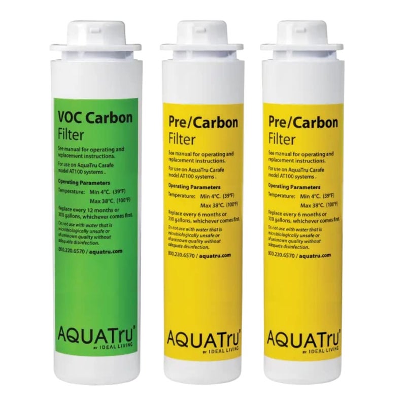 AQUA TRU AquaTru Carafe | Replacement Filters for AT100 Countertop Water Purifier | One-Year Carafe Filter Combo Pack - Image 1