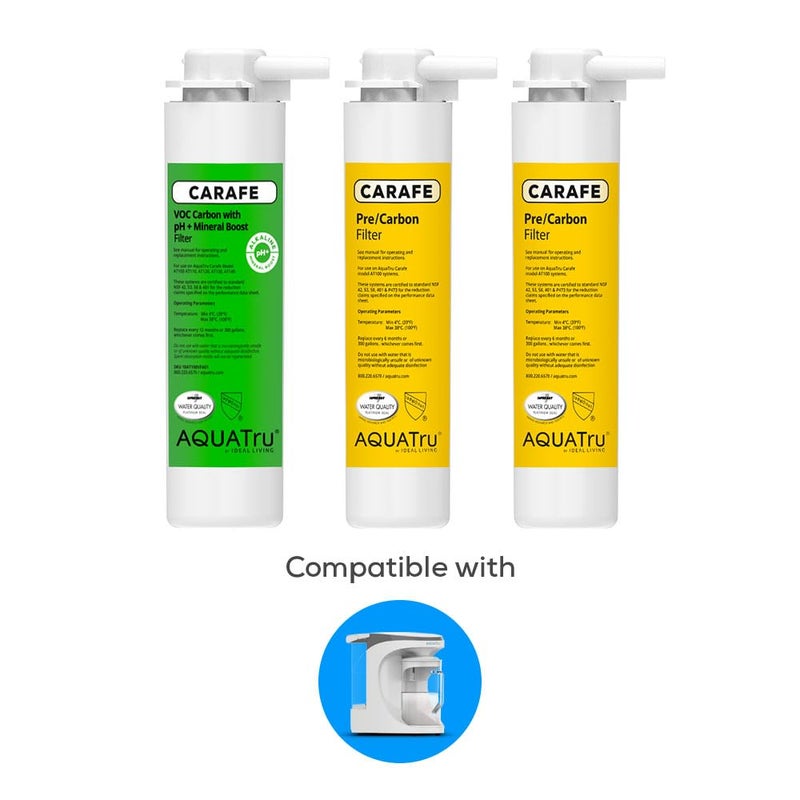 AQUA TRU AquaTru Carafe | Replacement Filters for AT100 Countertop Water Purifier | One-Year Carafe Filter Combo Pack - Image 2