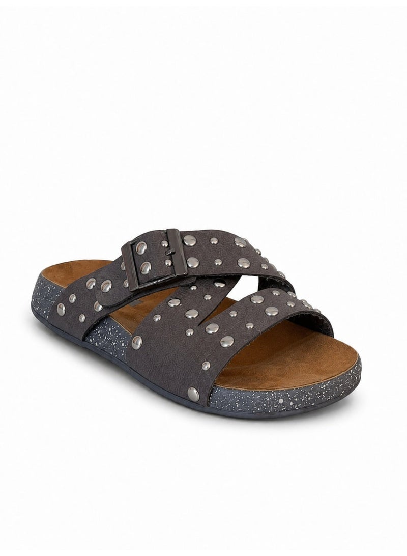 LIFESTYLISH Slipper Fabric Flat With Buckle SL-219 - Image 3