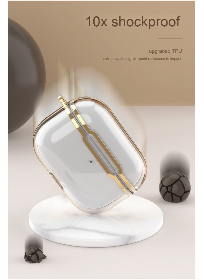 Generic - Fashion Transparent Plating Protective Case Cover for Apple AirPods Pro/Pro2 for Men Women - Image 1