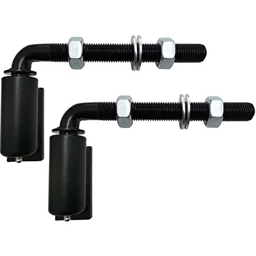 Supreform Universal Heavy Duty 5/8" J-Bolt Gate Hinge Steel Pivot Hinge Welded Hinge for Welding on Larger Iron or Steel Gates, Adjustable 5" Long Bolts Ball Bearing (Sold as Pair) - Image 1