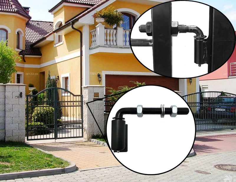 Supreform Universal Heavy Duty 5/8" J-Bolt Gate Hinge Steel Pivot Hinge Welded Hinge for Welding on Larger Iron or Steel Gates, Adjustable 5" Long Bolts Ball Bearing (Sold as Pair) - Image 4